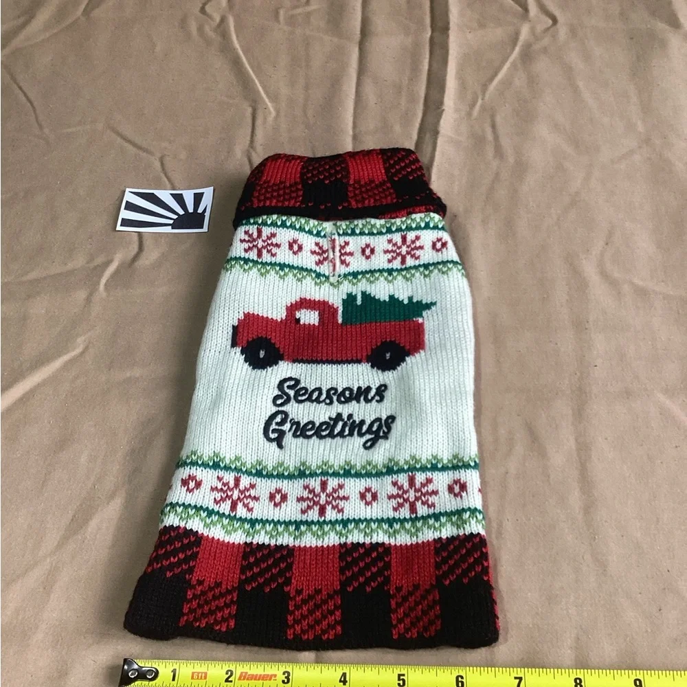 NWOT Holiday Tails Yuletide Ride Dog Sweater XS